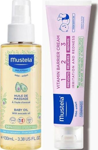 Mustela Bebek Bakım Masaj Yağı 100Ml - Mustela Vitamin Barrier 1-2-3 Cream 100Ml