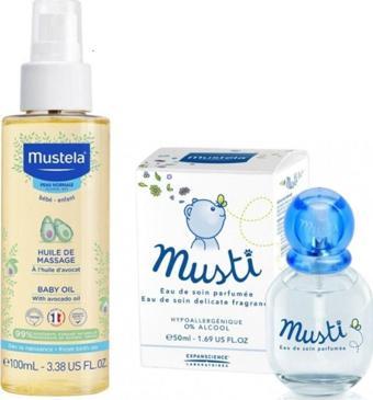 Mustela Bebek Bakım Masaj Yağı 100Ml -Musti Bebek Parfümü 50 Ml