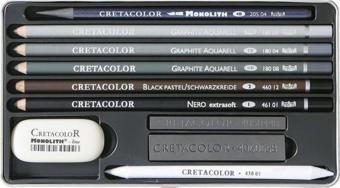 Cretacolor Artino Graphite Drawing Set Profesyonel Çizim Seti 10 Parça Metal Kutu (400 21)