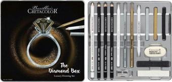 Cretacolor Diamond Box Luxury Drawing Set 15 Parça Metal Kutu (400 47)