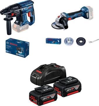 Bosch Gbh180Li Kırıcı Delici + Gws180Li Şarjlı Taşlama+2X5Ah Akü+1Xdolum Cihazı