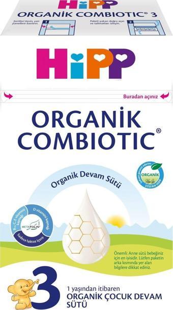 Hipp 3 Combiotic Organik Devam Sütü 600 gr