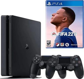 Sony Playstation 4 Slim + 2.Dualshock + PS4 Fifa 2022