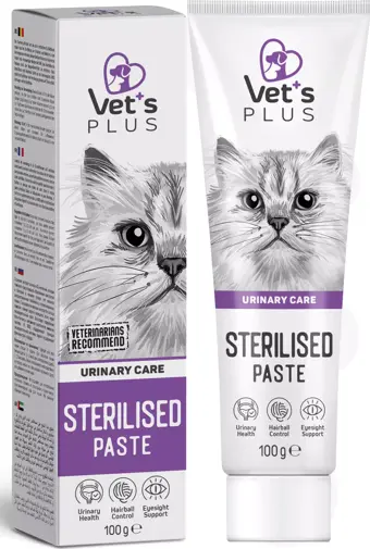 Vet's Plus Sterilied Malt Macun 100gr (Kısır Kediler için Tüy Yumağı Önleyici)