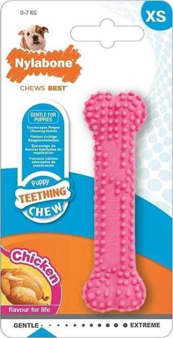 Nylabone Tavuk Aromalı Yavru Çiğneme Kemiği XS