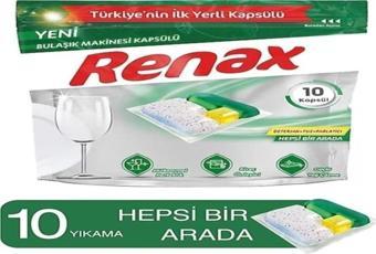 RENAX Bulaşık Makinesi Kapsülü Hepsi Bir Arada 10 Lu x 10 Adet