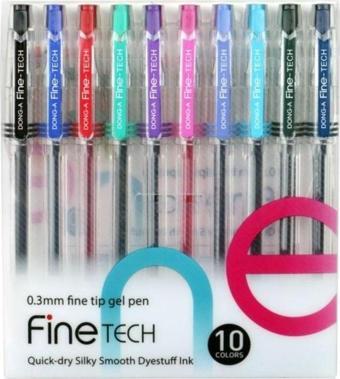 Dong-A Fine-Tech 0.3 mm. İğne Uçlu Kalem 10 Renk Set