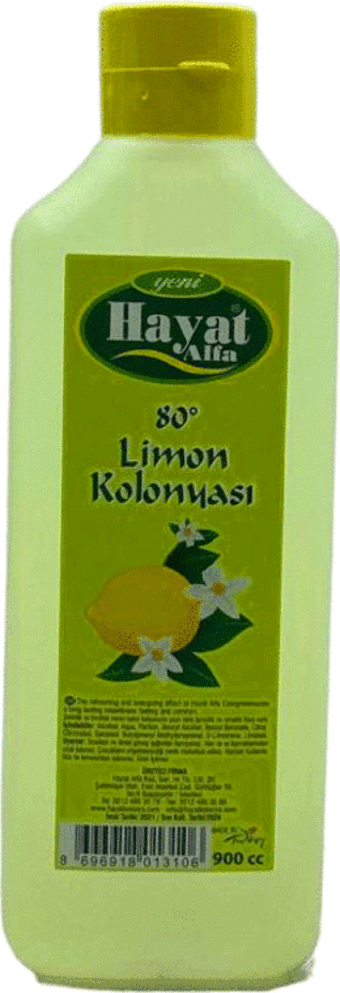 HAYAT 900ML LİMON KOLONYA BİDON (2818)