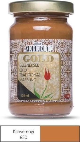 Artdeco Gold Geleneksel Ebru Boyası 105ml Kahve 650 S.1