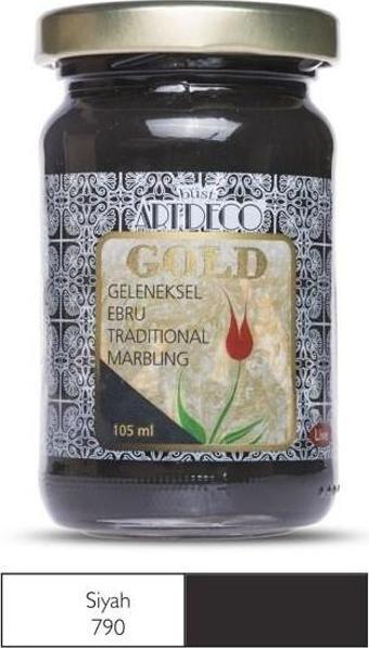 Artdeco Gold Geleneksel Ebru Boyası 105ml Siyah 790 S.1