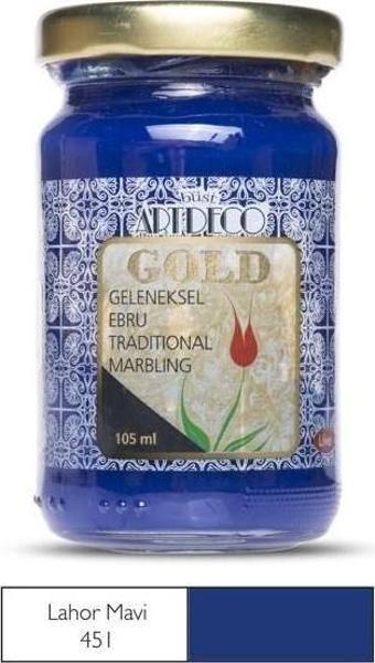 Artdeco Gold Geleneksel Ebru Boyası 105ml Lahor Mavi 451 S.5