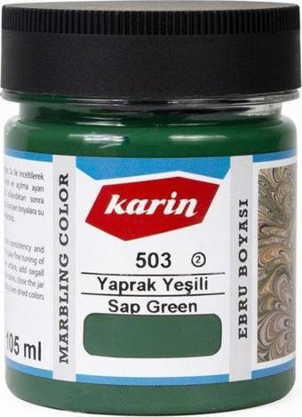 Karin Geleneksel Ebru Boyası 503 YAPRAK YEŞİLİ 105 ml 