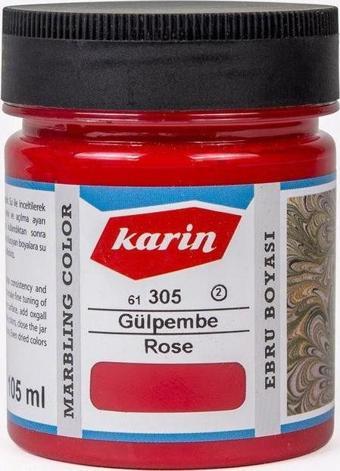 Karin Geleneksel Ebru Boyası 305 GÜLPEMBE 105 ml