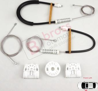 Mercedes C Class W204 S204 2006-2014 E W212 S212 2009-2016 İçin Ön Sol Kapı Cam Kriko Tamir Seti