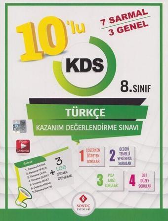 Sonuç Yayınları 8. Sınıf Türkçe 10 Lu Kds Deneme - Sonuç Yayınları