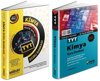 Miray + Aydın Tyt Kimya Soru Bankası Seti 2 Kitap - Aydın Yayınları