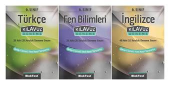 Bloktest 6. Sınıf Türkçe + Fen + İngilizce Kılavuz Deneme Seti 3 Kitap 2023 - Bloktest Yayınları