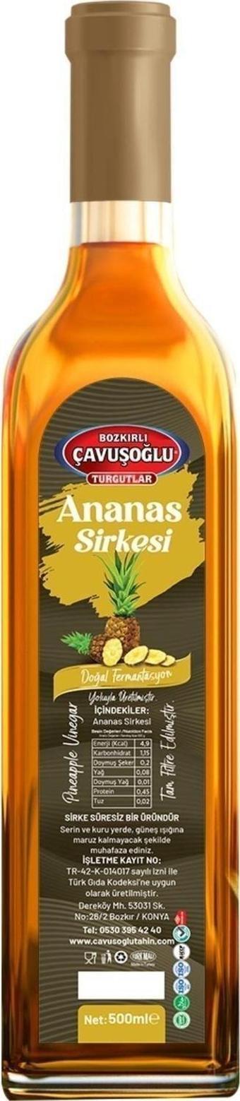 Bozkırlı Çavuşoğlu Ananas Sirkesi Doğal Fermantasyon 500ml