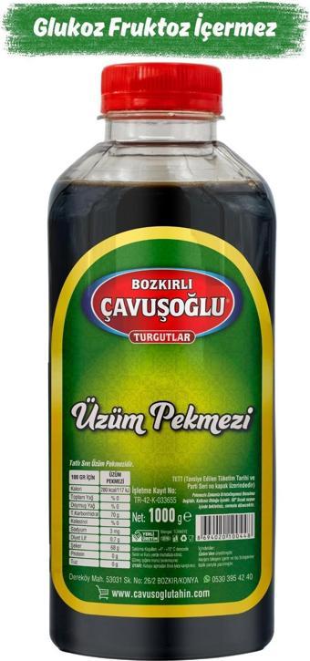 Bozkırlı Çavuşoğlu Üzüm Pekmezi 1000 g