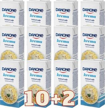 Danone KREMA Danone Bitkisel Krema 1 Lt 10 Adet +2 HEDİYELİ