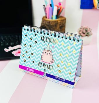 Yeşıyosun Bu Hayatı Tasarımlı Yeni Nesil Masa Üsü Planner 2 Sayfa Sticker