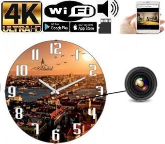 kamera online Duvar Saati  Wifi Kamera 4k Canlı Izleme Ve Kayıt