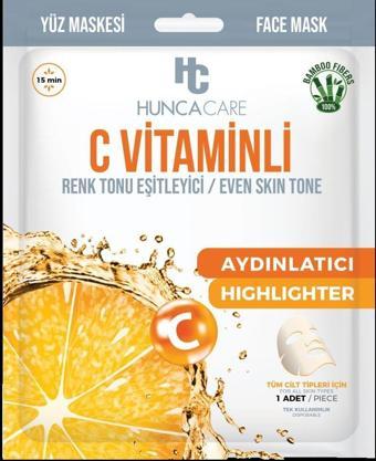 HUNCA CARE C VİTAMİNLİ KAĞIT YÜZ MASKE – RENK TONU EŞİTLEYİCİ / EVEN SKIN TONE