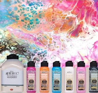 Artdeco Pouring Set 2 (500 ml Medyum, 6x140 ml Multi Surface Akrilik)