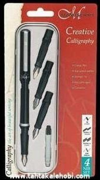 Manuscript Creative Calligraphy Set (4 Uç + Pompa)