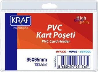 Kraf PVC Kart Poşeti Yatay 95x65 mm 1 Adet