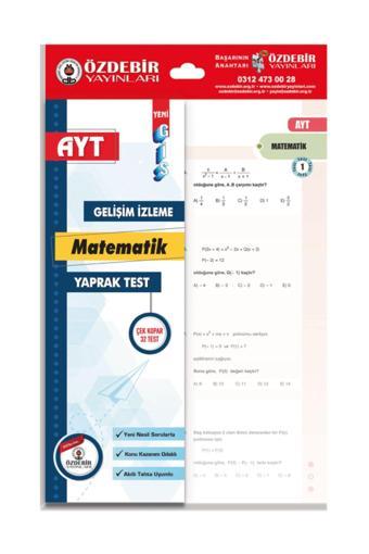Özdebir Yayınları Ayt Matematik Gelişim İzleme Yaprak Test  - Özdebir Yayınları