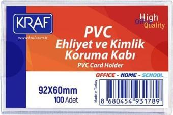 Kraf Ehliyet ve Kimlik Koruma Kabı PVC 92x60 mm 1 Adet