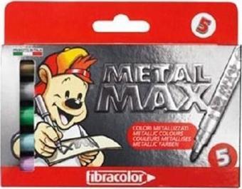 Fibracolor Metal Max Metalik Keçeli Kalem 5 Renk
