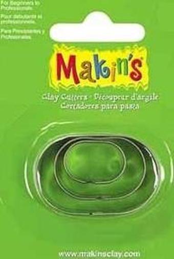  Makins Clay Makin's Clay Kesme Kalıbı 3 Parça Oval