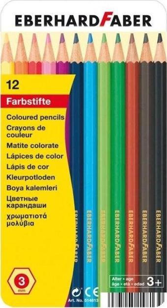 Eberhard Faber Kuru Boya Kalemi 12 Renk Metal Kutu 3mm Mine