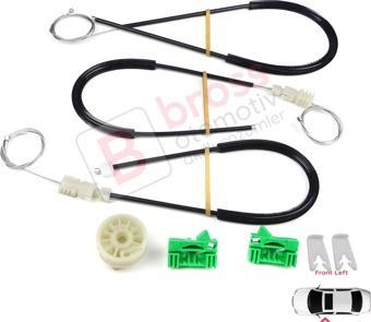 Renault Laguna 2 2001-2008 İçin Ön Sol Kapı Cam Kriko Tamir Seti