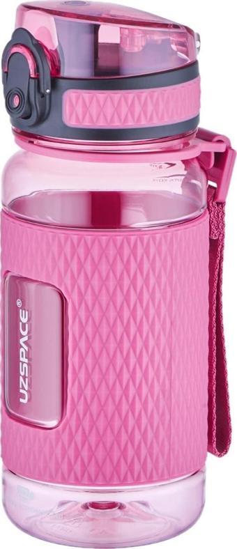 Uzspace FiftyFifty 400ml Çocuk Tritan  Su Matarası Silikon Korumalı Kaydırmaz Gövde