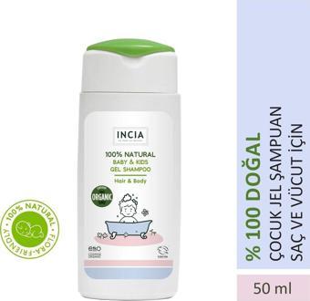 INCIA Organik Sertifikalı ve %100 Doğal Çocuk Jel Şampuan 50 ml