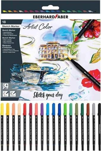 Eberhard Faber Artist Color Eskiz Markörü 18 Renk Set