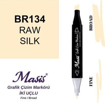 Masis Çift Uçlu Marker Grafik Çizim Kalemi 134 Ham İpek