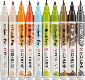 Talens Ecoline Brush Pen Fırça Uçlu Kalem 10 Renk Set ARCHITECT