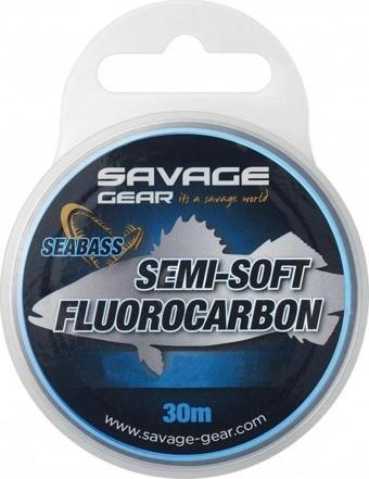Savage Gear Semi-Soft %100 Fluorocarbon Levrek Olta Misinası 30m