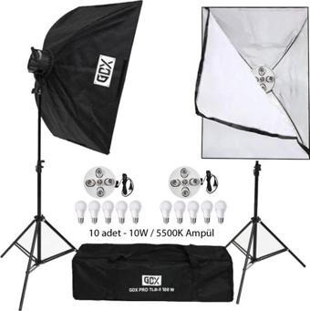 Gdx Tlb-5 Pro Light 100W 60X80 cm 2’li Softbox Seti Lambalı