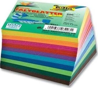 Folia Origami Kağıdı Midi 7.5x7.5 cm. 10 Renk 500 Adet