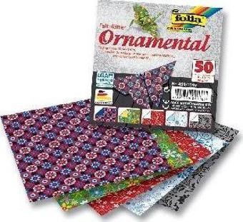 Folia Ornamental Katlanır Süs Kağıdı 80 gr. 10x10 cm. 5 Motif 50 Yaprak