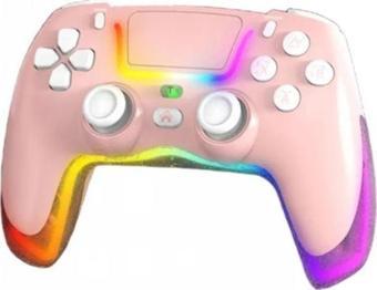 Konsol Plus P07 Wireless Game Pad PEMBE RGB PS4/PS3/ANDROİD/IOS/TV/NS Uyumlu