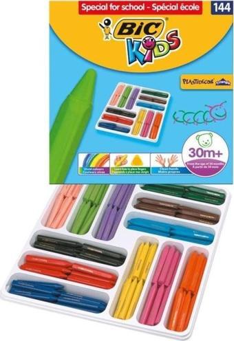 Bic Kids Plastidecor Triangle Elleri Kirletmeyen Üçgen Jumbo Mum Pastel Boya 144'lü Sınıf Paketi