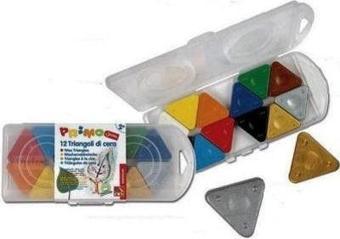 Primo Triangular Wax Crayon Üçgen Sihirli Mum Boya 12 Renk