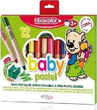Fibracolor Baby Pastel 1+ Yaş Bebekler İçin Kalın Pastel Kalem 12 Renk