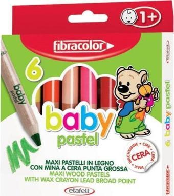 Fibracolor Baby Pastel 1+ Yaş Bebekler İçin Kalın Pastel Kalem 6 Renk